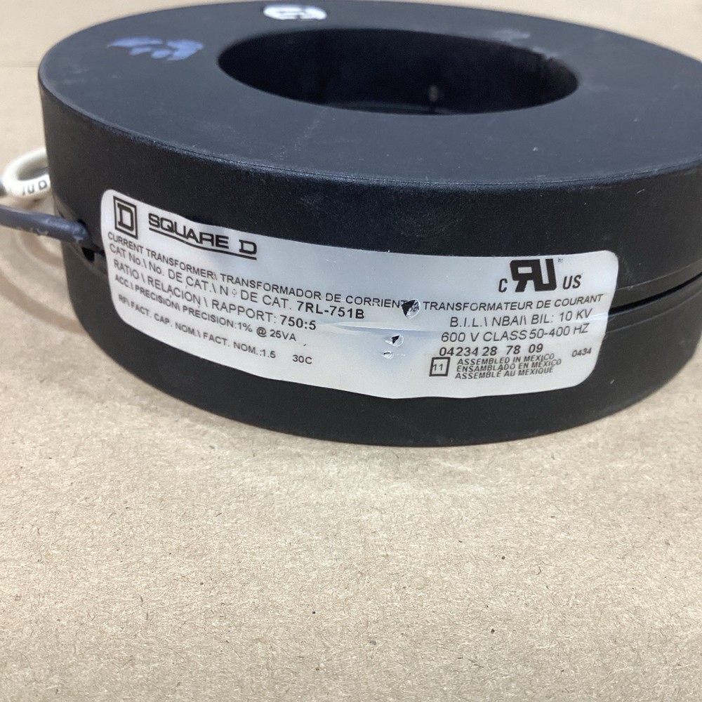 Square D Current Transformer 7RL-751B Ratio 750:5