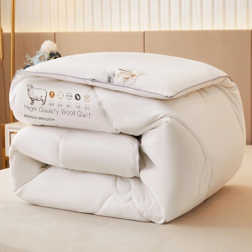 Wool Quilt Core Winter Warm Quilted Fluffy Soft King Queen Size Duvet Insert