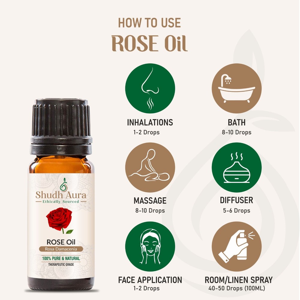 Rose Absolute Oil | Therapeutic Grade Premium Oils for Aromatherapy & Diffuser