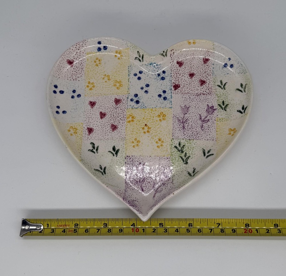 Heart Shaped Patchwork Plate – Made in Portugal, 7"