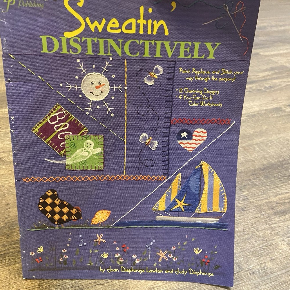 "Sweatin' Distinctively" Sweatshirt Design Book GOOD Paperback