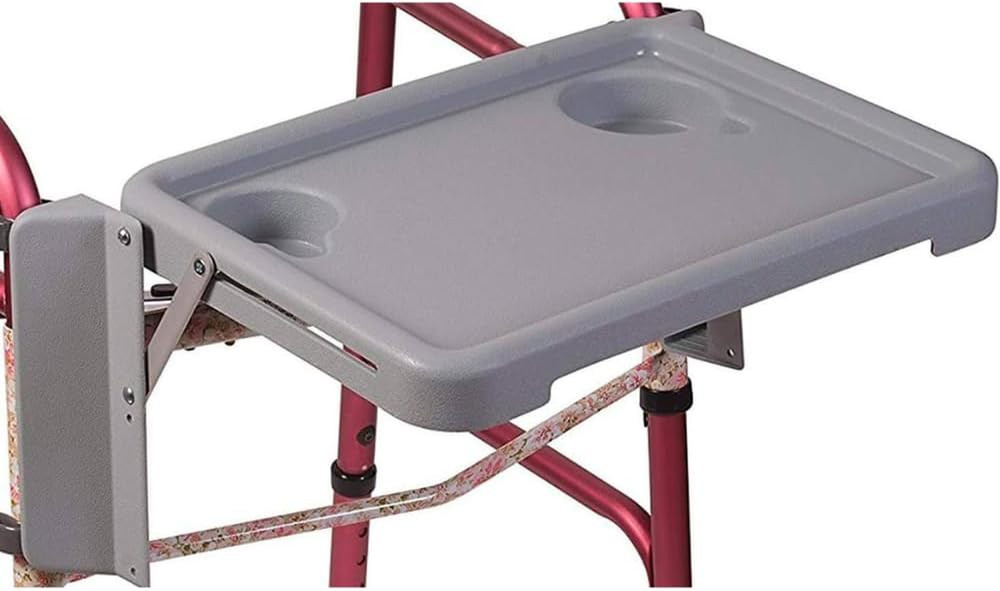 Walker Tray, Rollator Tray, Mobility and Walker Accessory Tray Table Fits Most S