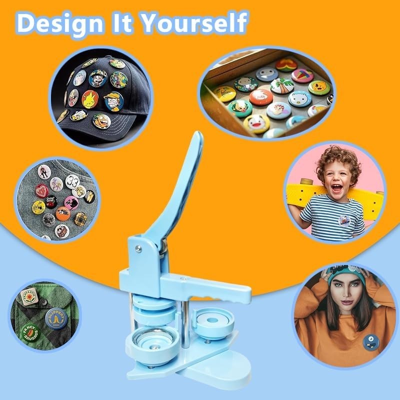 Button Maker Machine, Button Pin Maker 3rd Gen Installation-Free DIY, Button ...