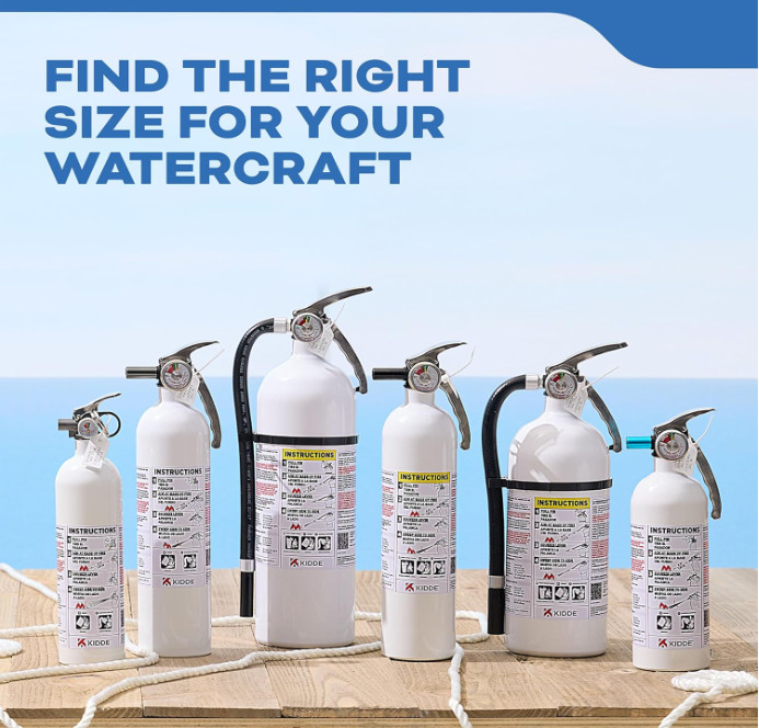 2 Pack Kidde Boat Fire Extinguishers, Single-Use 1A10BC, Reliable Safety