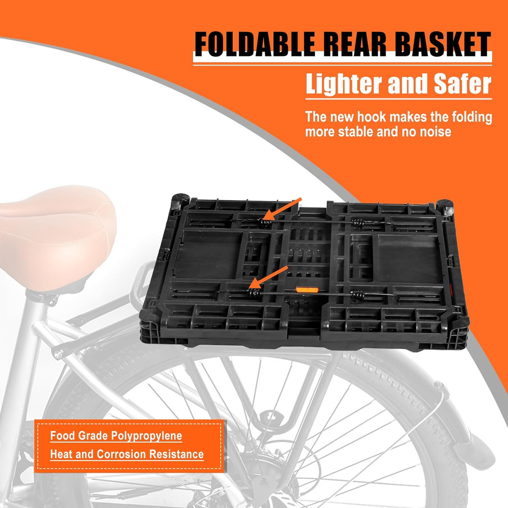 Folding Bicycle Rear Basket Bicycle Handle Rack Packaging Bracket Basket Kit