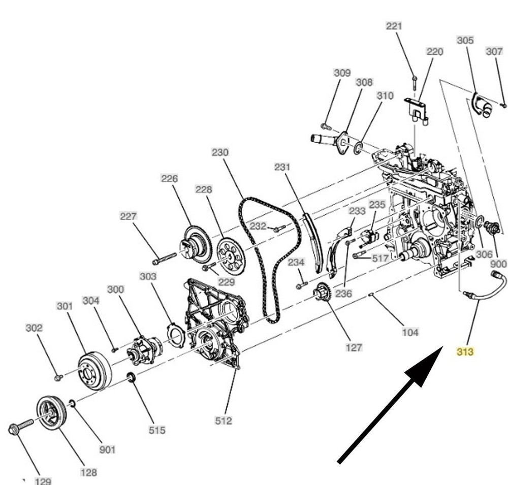2002-05 Ascender Trailblazer Envoy Bravada 4.2L Eng. Coolant Temperature Sensor