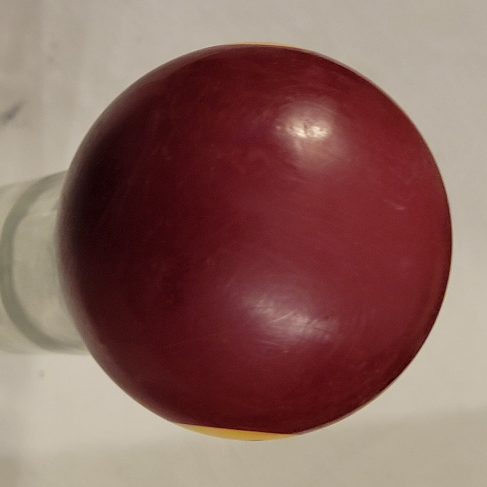 Vintage Number 7 Solid Maroon Replacement Pool Billiard Ball Yellowed