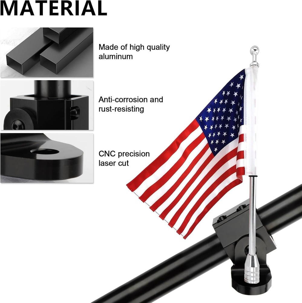 UTV Flag Whip Light Mount for Defender Commander 2021-up Maverick Trail