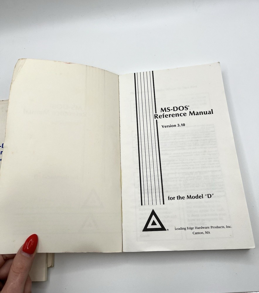 Vintage 80s MS-DOS 3.10 Manuals Set Of 3 Reference & User’s Guides Model D PC