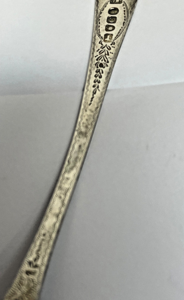 1798 GEORGIAN ENGLISH HALLMARKED SOLID STERLING SILVER SIFTING SPOON