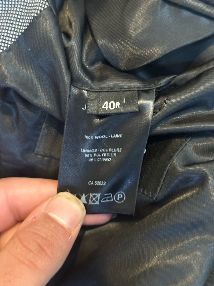 Jaeger Single Breasted Wool Blazer Jacket - Grey - Size 40R