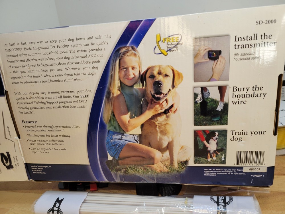 Innotek SD-2000 Basic In-Ground Pet Invisible Fencing System NEW OPEN BOX