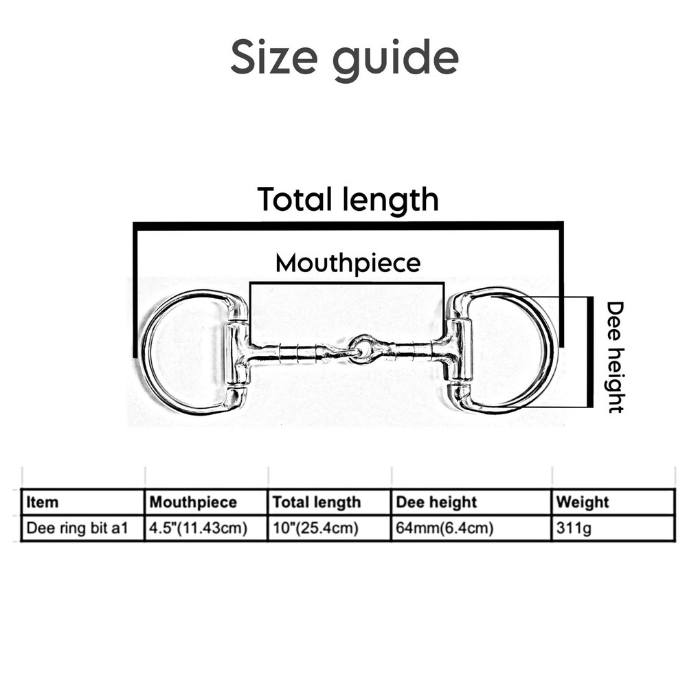 Dee ring single joint oval link snaffle bit with copper roller | Stainless Steel