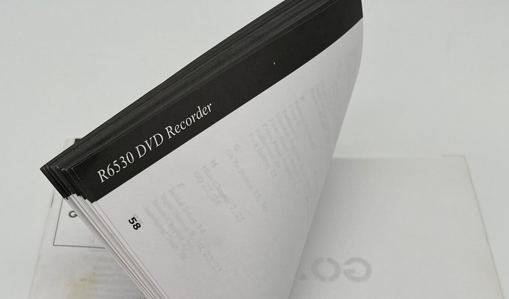 Go Video R6530 DVD Recorder User’s Guide Operating Instructions Manual Original