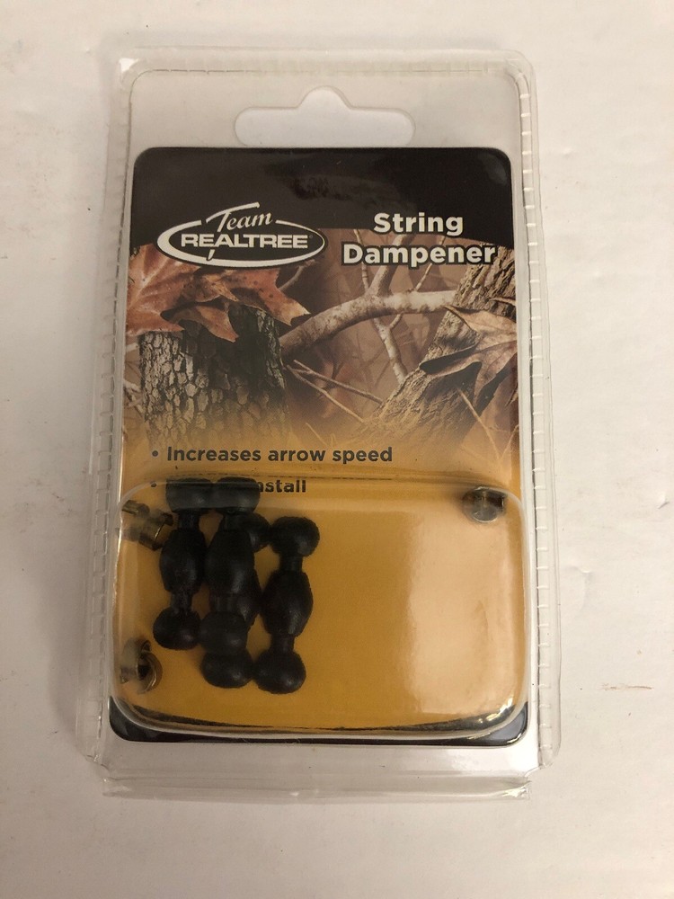 New in 1 Ea Pkg Team Realtree Compound Bow String Dampener, Increase Arrow Speed