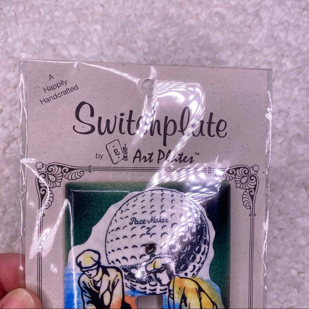 Vintage Golfer Light Switch Plate
