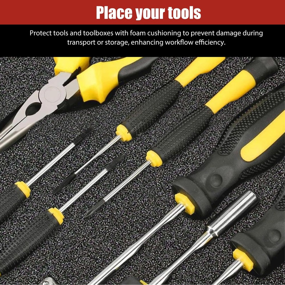 6Pcs Tool Foam Inserts for Cases 22x18x1 inch Tool Liner Polyethylene Tool Fo...
