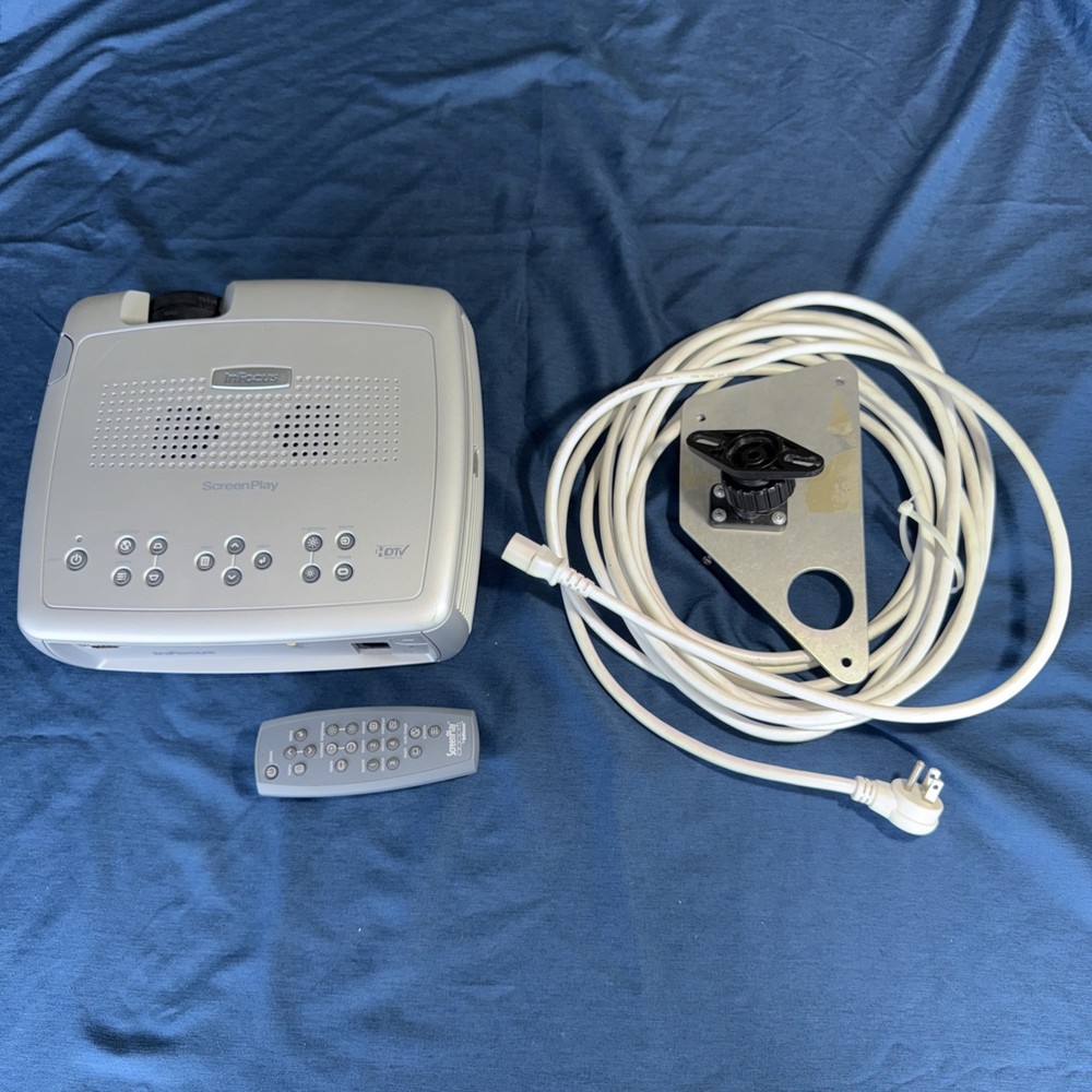 InFocus ScreenPlay 5000 HDTV-ready DLP Front Projector W/ Ceiling Mount Read