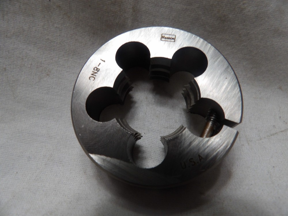 Hanson 1"-8 NC Split Die 2" Diameter - Made in the USA