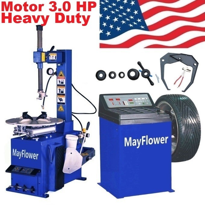 New 3.0 HP Tire Changer Wheel Changers Machine Balancer Rim Clamp Combo 560 680