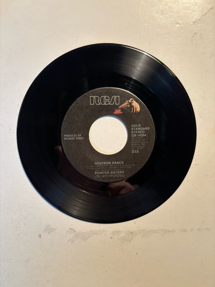 Pointer Sisters “Neutron Dance” RCA 7” 45 REISSUE Strong VG+