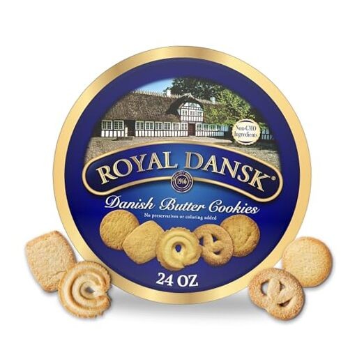Danish Butter Cookies, Premium 1.5 Pound (Pack of 1) Danish Butter cookies