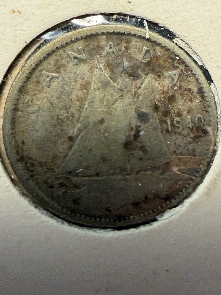 1940 Canadian 10-cent coin