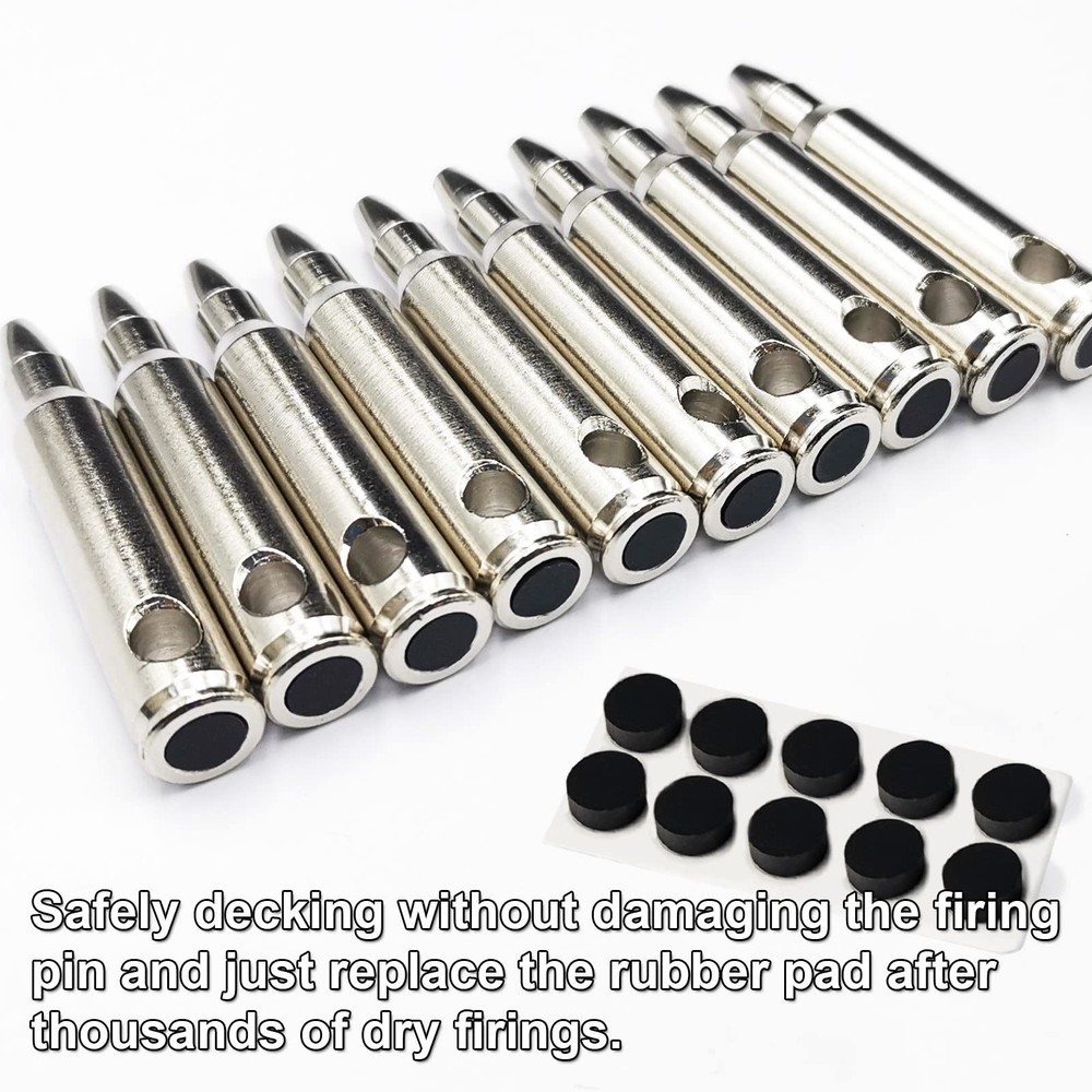 Angeebin Training Snap Caps for Dry Fire Dummy Rounds Silvery