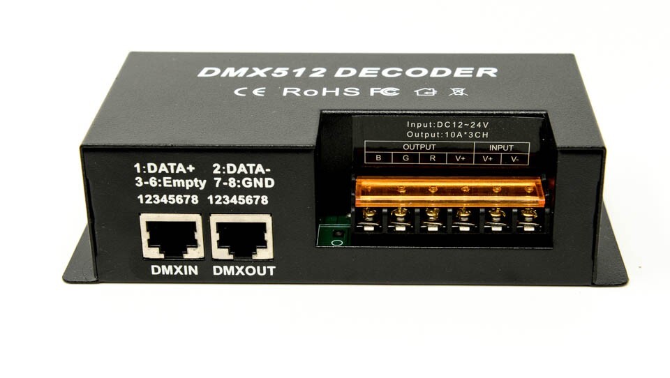 DMX Decoder RGBW PWM DMX512 Dimmer Driver RGBW LED Strip Light Controller
