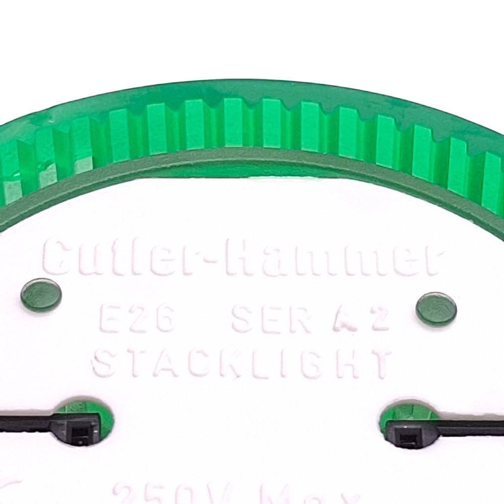 Cutler-Hammer E26B3V2 LED Tower Stacklight, Green, Incandescent, 24VDC Lamp