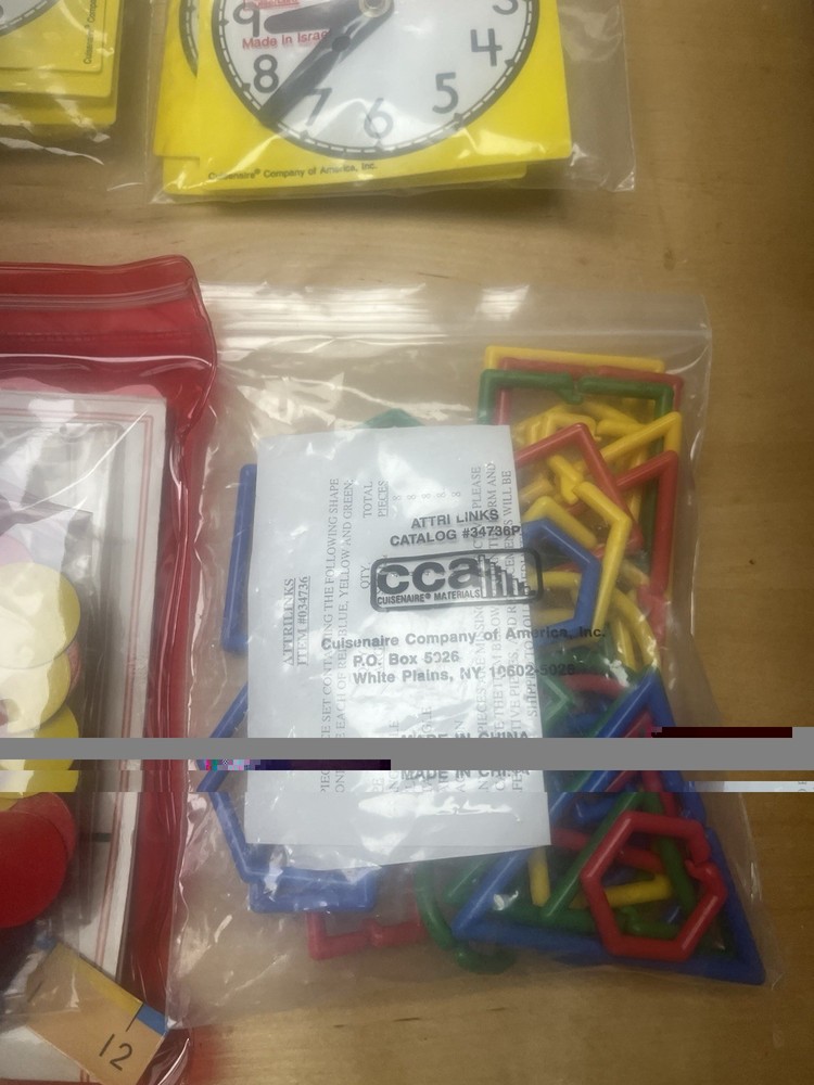Harcourt Elementary Math Manipulative Kit Homeschool Blocks Clocks Money Grade 1