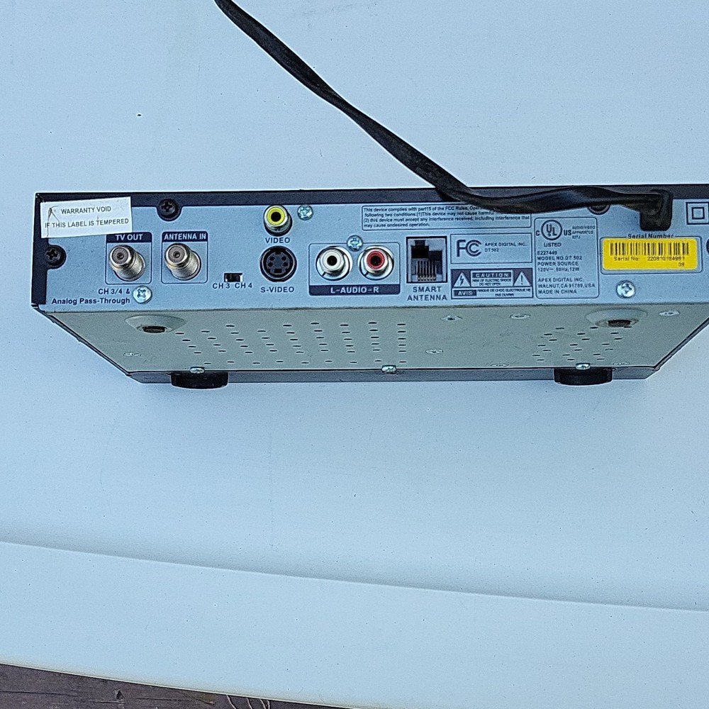 Apex Digital DT502 Digital TV Converter Box