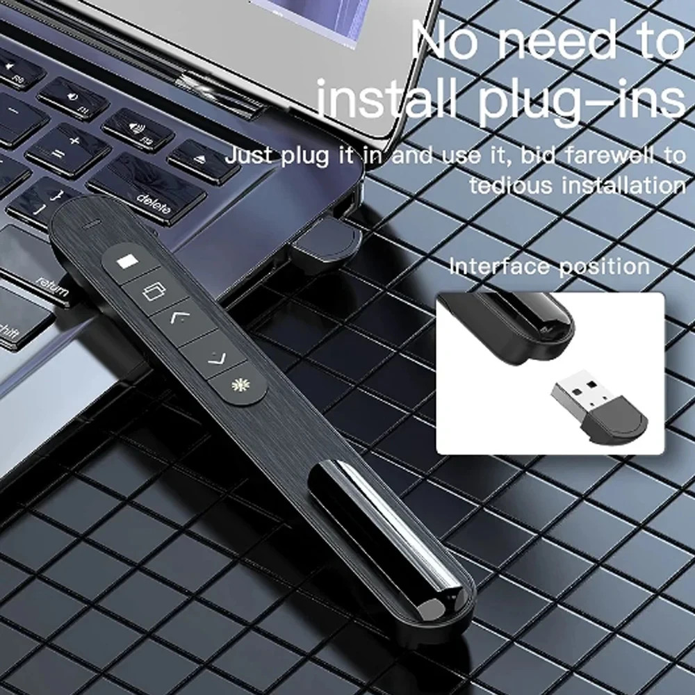 Power point Presentation Remote Control Wireless USB PPT Presenter Laser Pointer