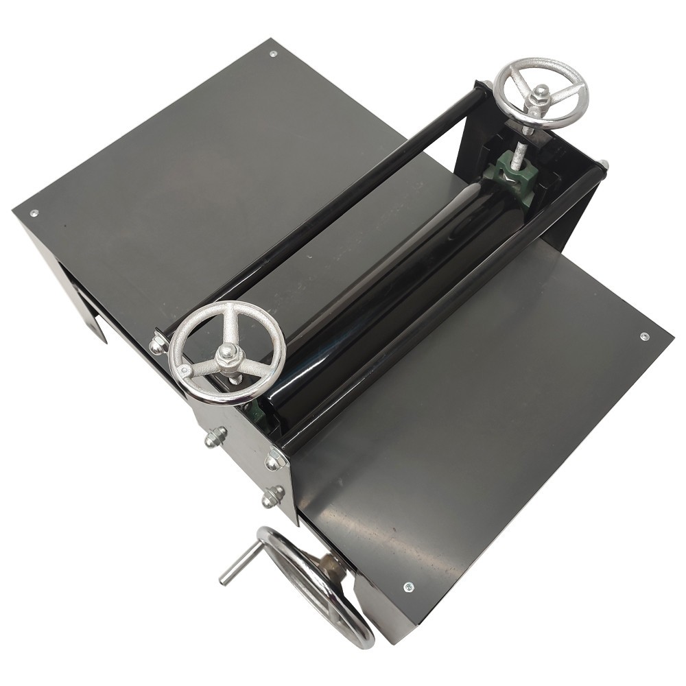 Manual Slab Rollers Portable Ceramic Clay Plate Machine w Iron Frame Chain Drive