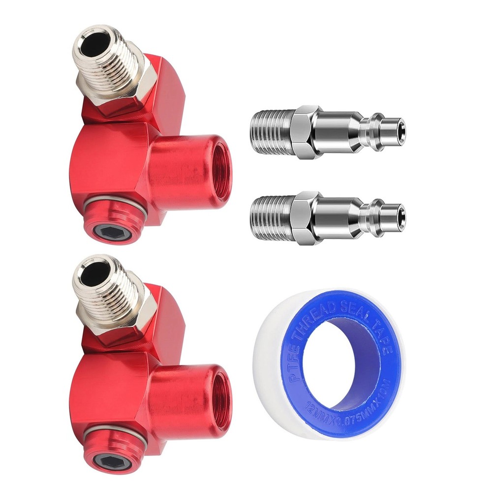 Portable Air Tool Adapter 360 Degree 1/4'' NPT With Quick Plug for Air Tools