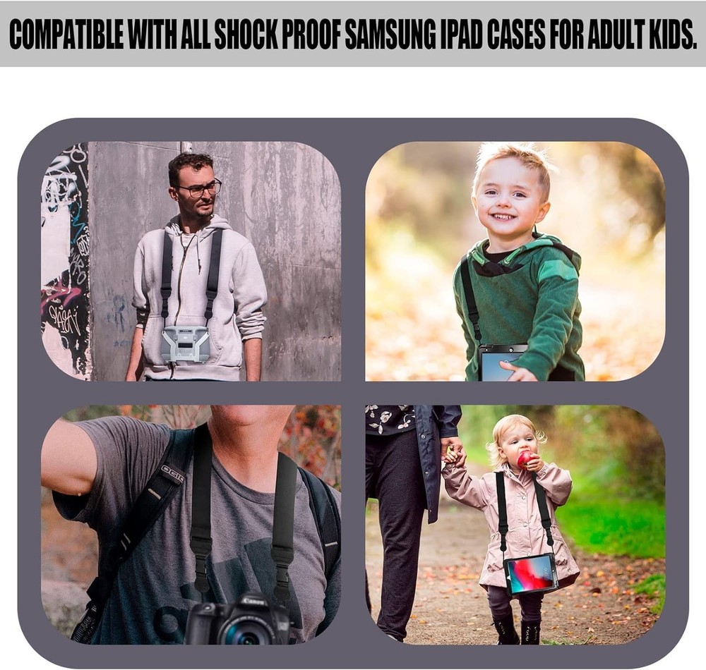 FIEIL 2 Pack Adjustable Shoulder Strap, 2 Black, 2 Pack-black