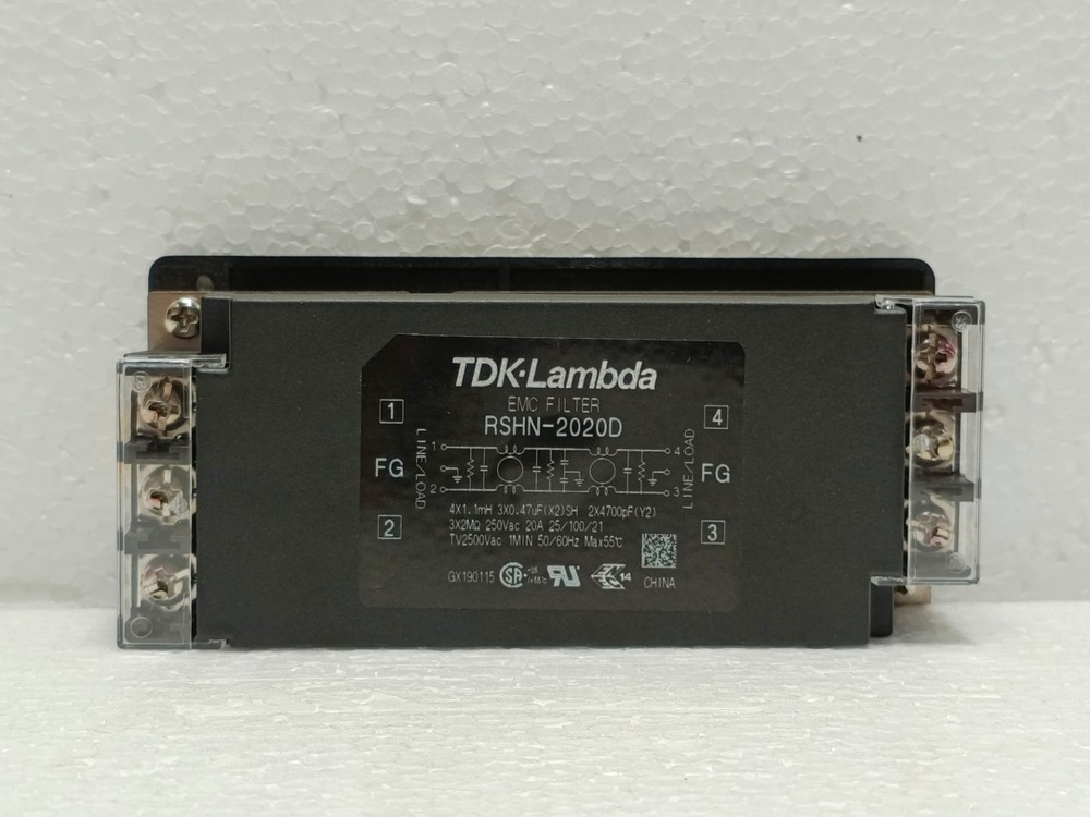 TDK-Lambda RSHN-2020D EMC Filter 20A 250V DIN Rail Noise Suppression
