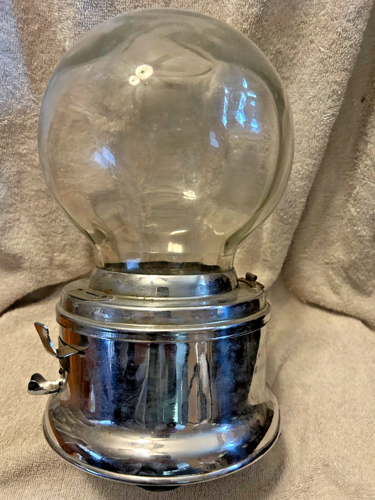 Glass Globe One Cent Ford Gumball Machine