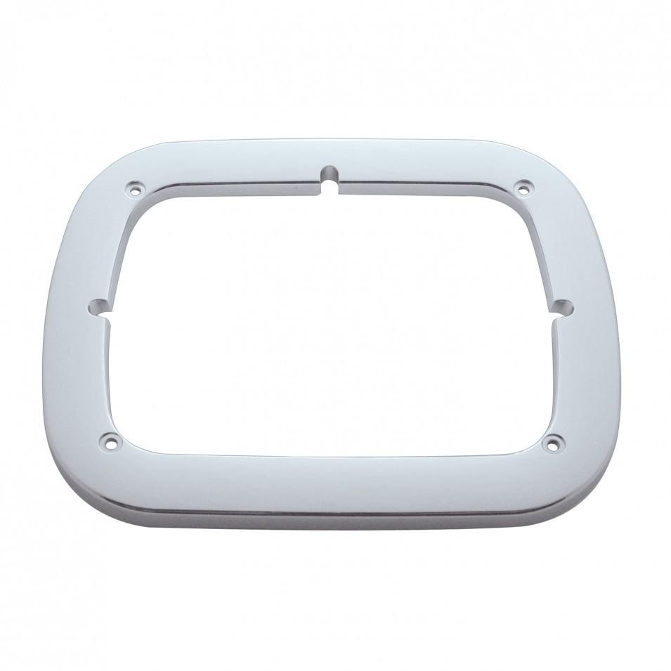 Universal Chrome Rectangle Single Headlamp Bezel