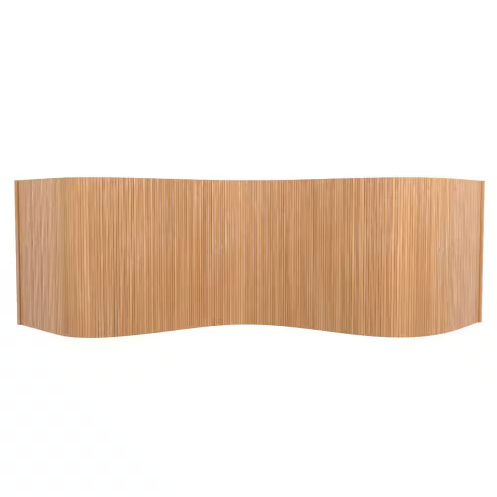2 Ft. Short Bamboo Wave Screen - Natural