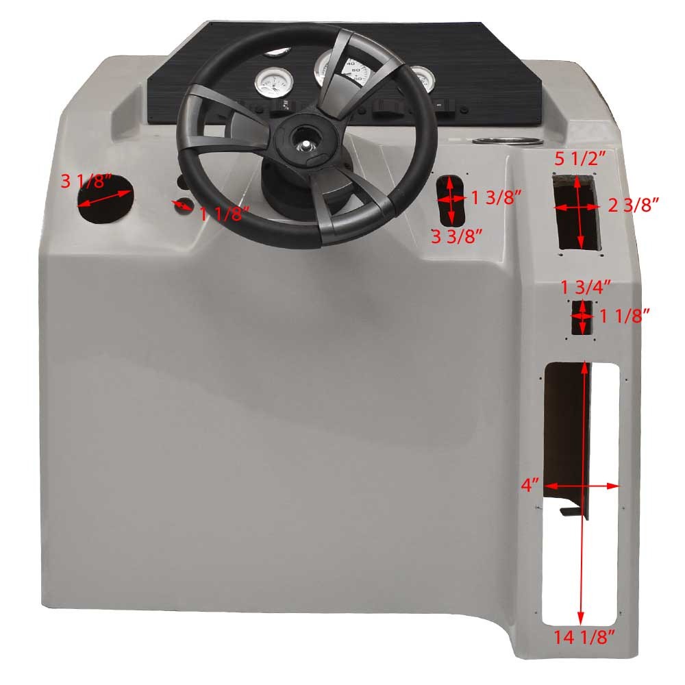 Viaggio Pontoon Boat Steering Console | Del Mar Gray