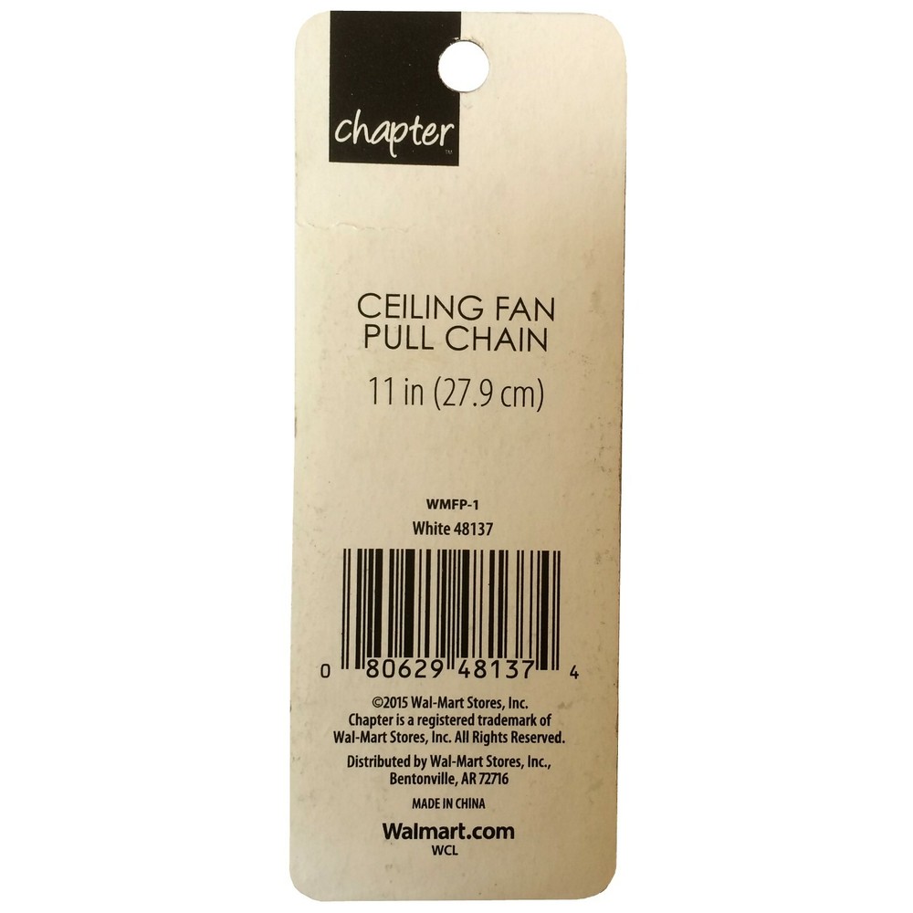 Chapter Ceiling Fan Pull Chain, 11 in, 27.9cm, 4 Cards Pack