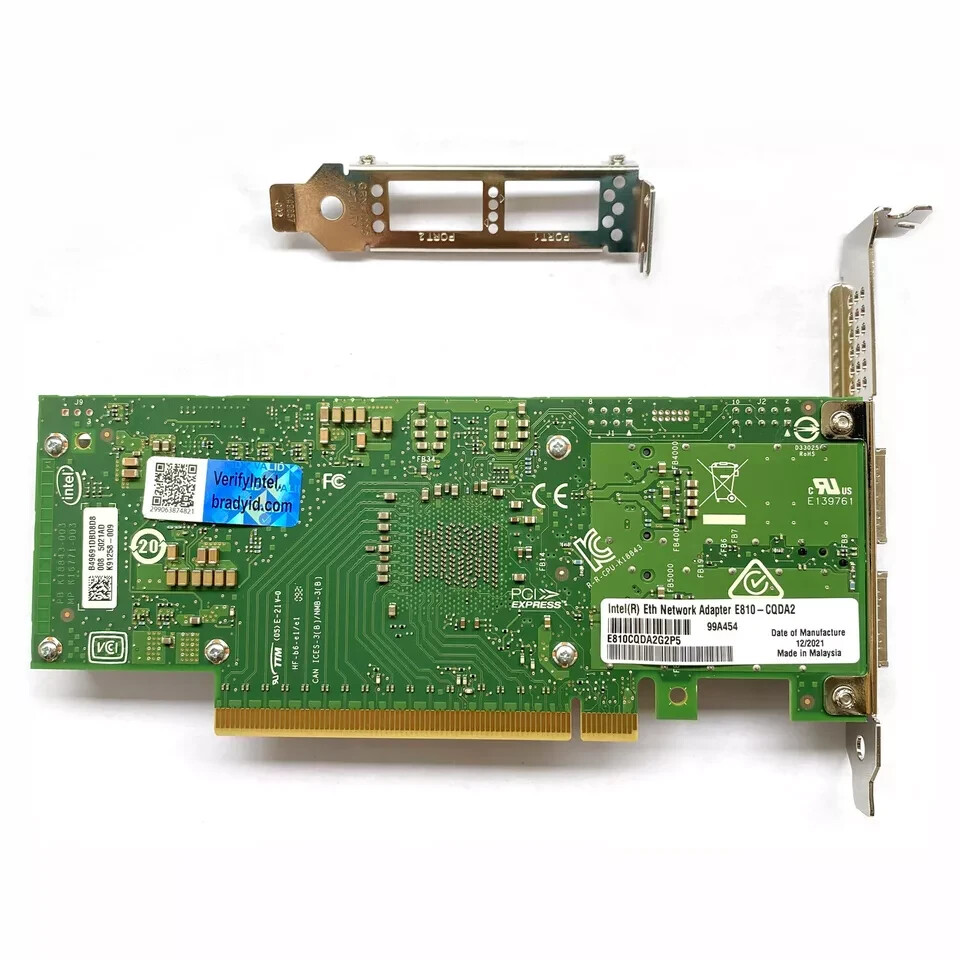 Intel 100GbE 2Port QSFP28 Eth Network Adapter E810-CQDA2 E810CQDA2 E810CQDA2G2P5