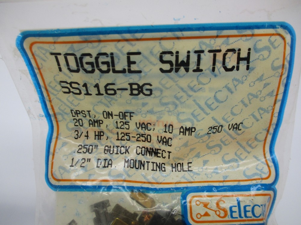 SELECTA SS116-BG TOGGLE SWITCH NSMP
