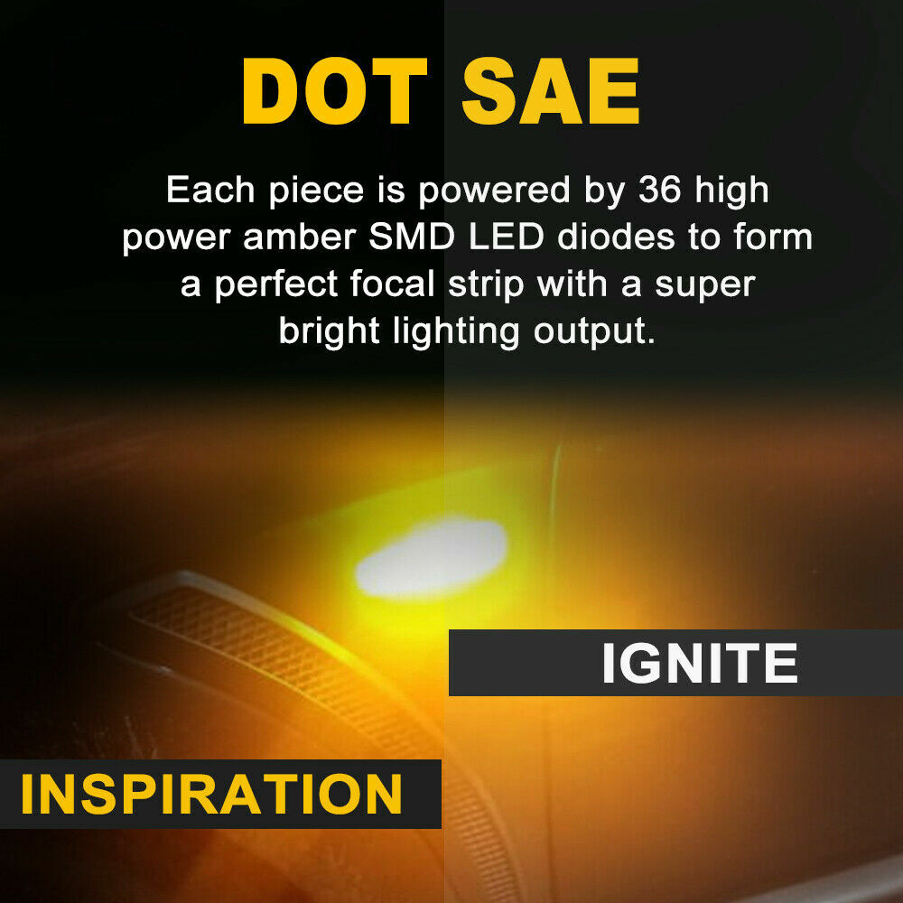 Smoked Sequential Amber LED Side Marker Light For Mitsubishi Lancer Evo X Mirage