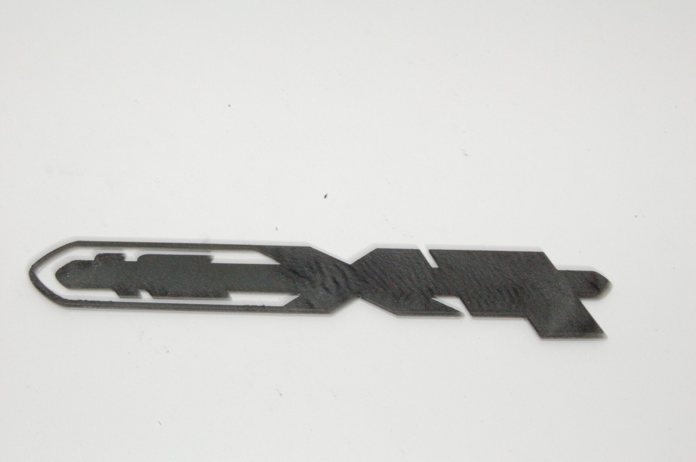 Authentic Skeeter Emblem FX21 Black & Silver USED FACTORY DECAL