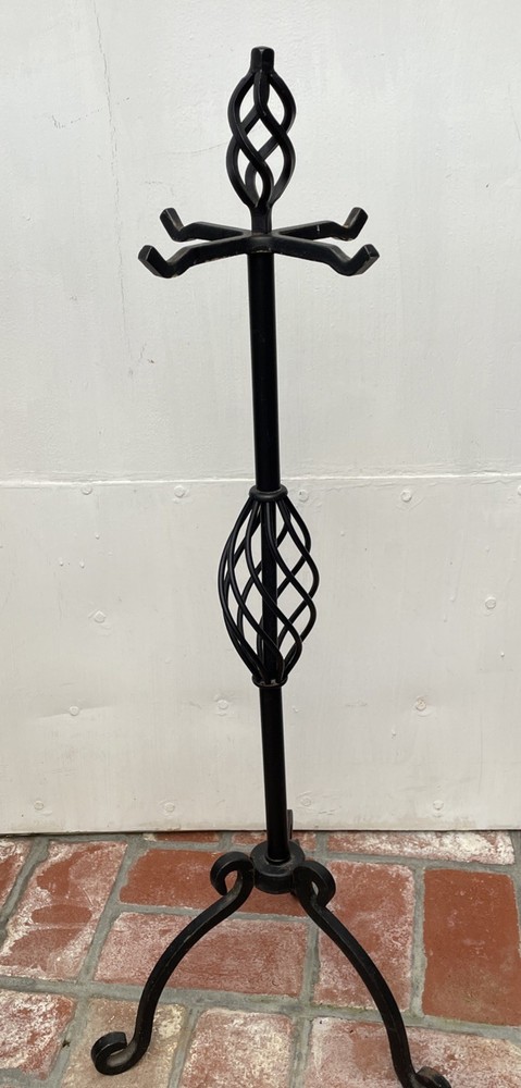 Black Wrought Iron Fireplace Tool Stand