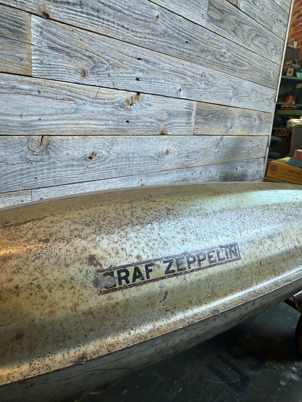 Steelcraft Graf Zeppelin pressed steel pull toy, produced in the 1930