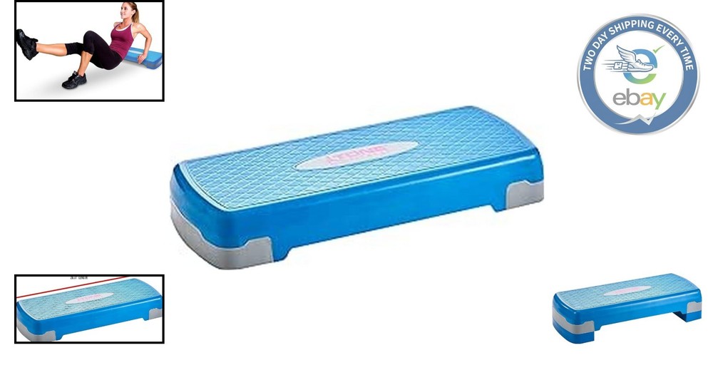 Compact Adjustable Aerobic Step Platform for Effective Cardio Workouts - Blue
