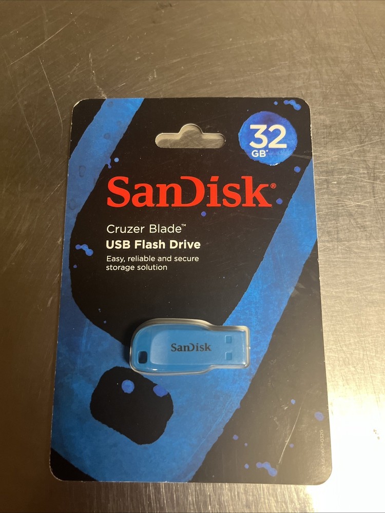 SanDisk 32GB Cruzer Blade USB 2.0 Flash Drive Blue
